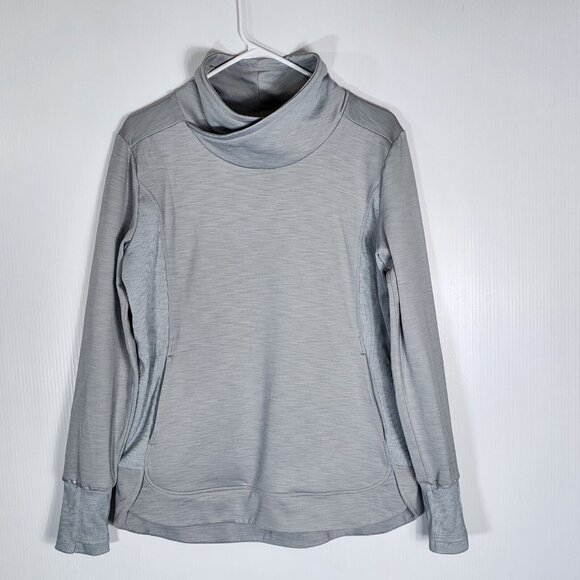 Athleta Women’s Track‎ Pullover Grey Sweat Shirt Size Small - Picture 1 of 9